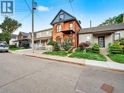 Victorian house with brick siding -
