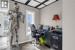 Office area with baseboards -