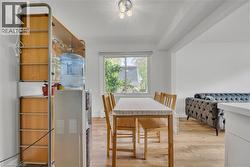 Dining room featuring light wood-style flooring -
