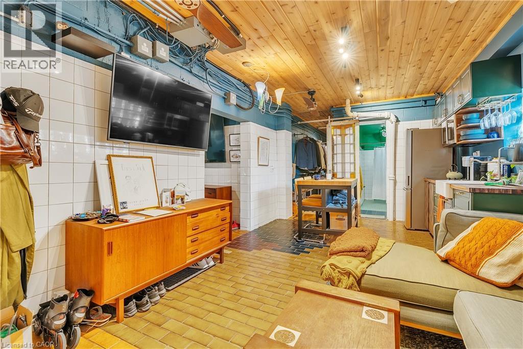 Rear main floor commercial space living/dining/kitchen - 237 James Street N, Hamilton, ON