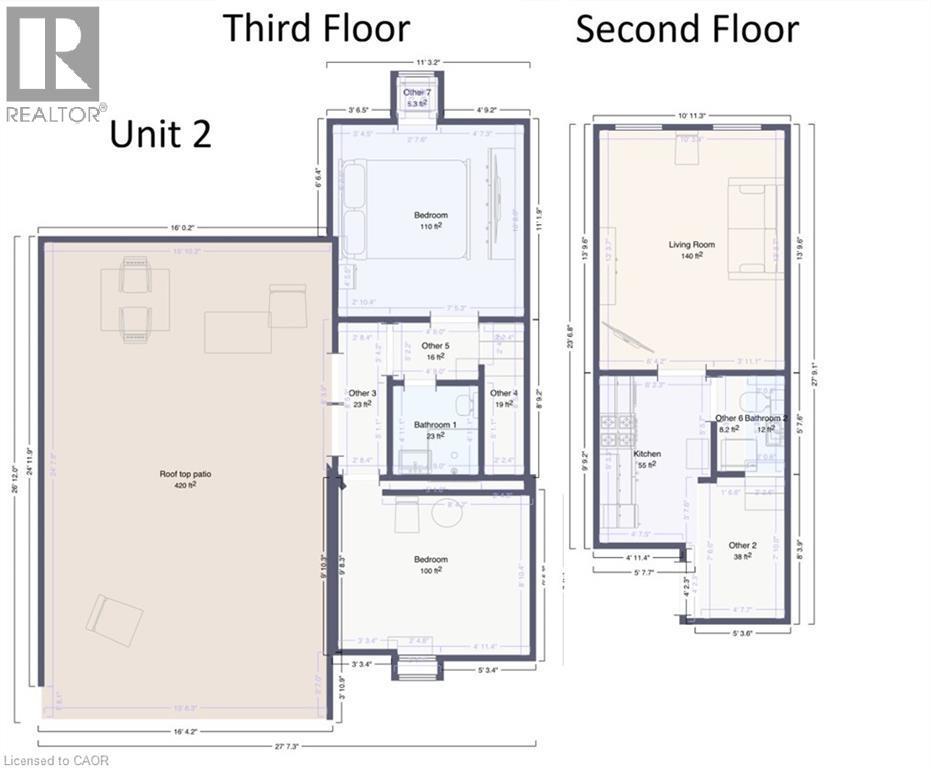Unit 2- Drawing for information purposes only Measurments Approximate - 237 James Street N, Hamilton, ON