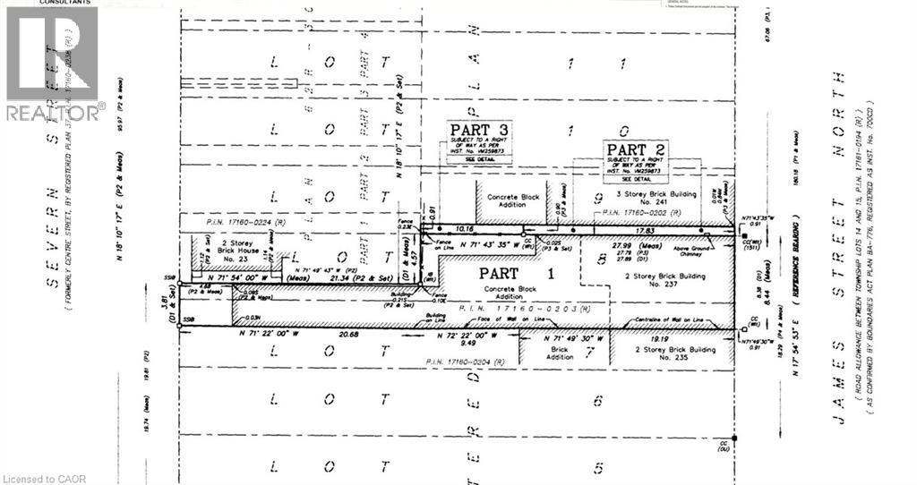 Old Survey. 237 James st N - 237 James Street N, Hamilton, ON