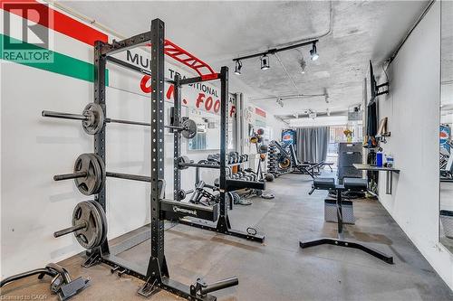 Rear main floor commercial space building  Gym - commercial space - 237 James Street N, Hamilton, ON 