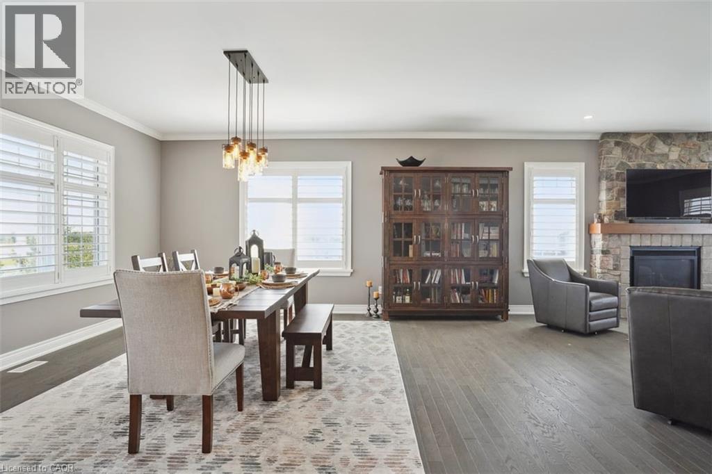 Open Concept - 434555 4Th Line, Amaranth, ON - Indoor Photo Showing Other Room With Fireplace