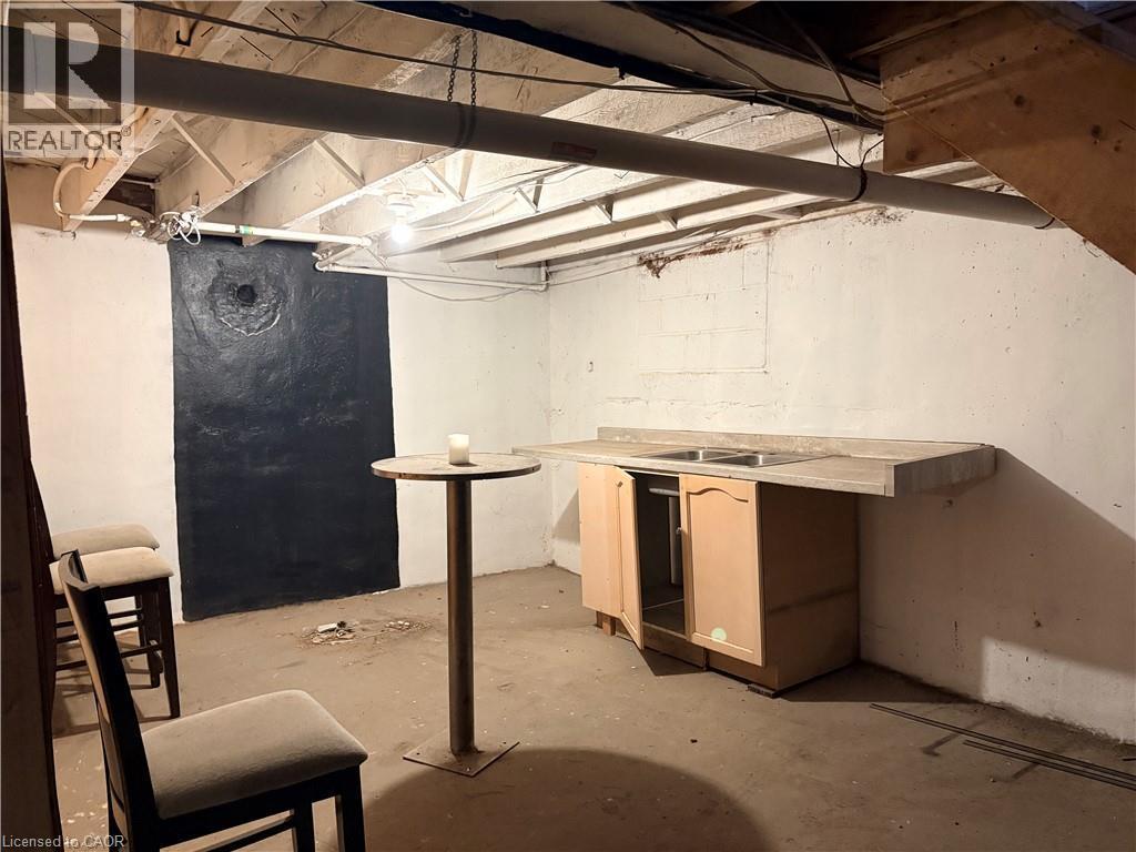 View of unfinished basement - 774 Barton Street E, Hamilton, ON