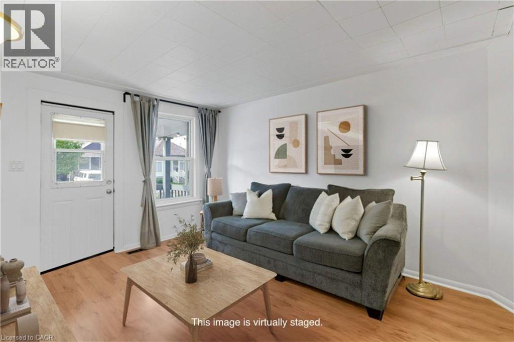 Living Room (partially virtually staged) - 159 Hope Avenue, Hamilton, ON - Indoor Photo Showing Living Room