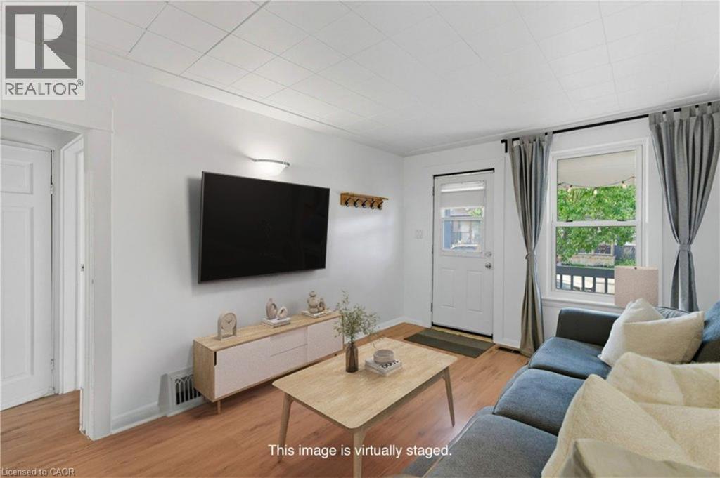 Living Room (partially virtually staged) - 159 Hope Avenue, Hamilton, ON - Indoor Photo Showing Living Room