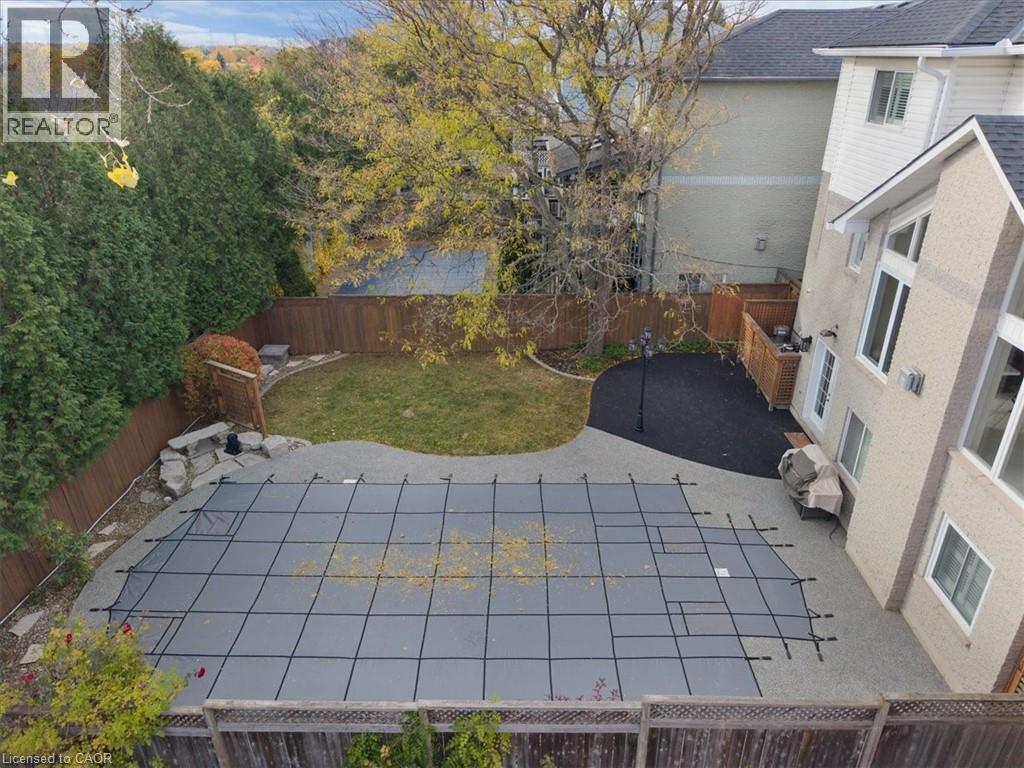 view of backyard with inground pool - 90 Westlawn Drive, Hamilton, ON - Outdoor