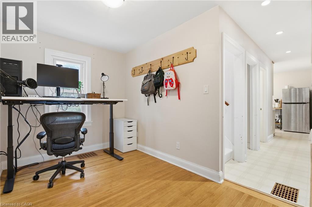 Office area with light wood finished floors and baseboards - 157 Bridgeport Road E, Waterloo, ON - Indoor Photo Showing Office