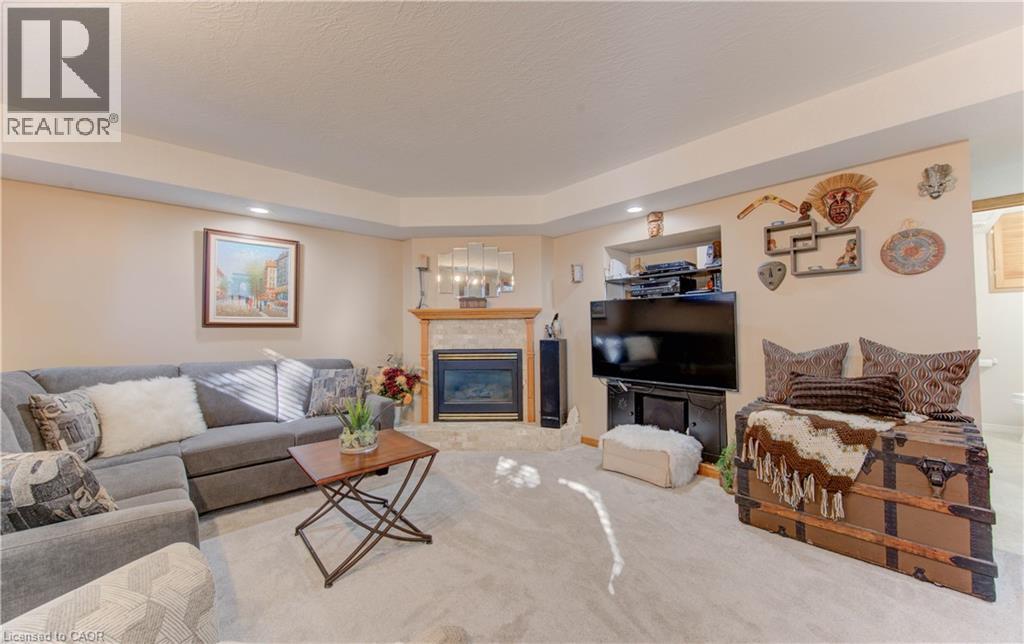 55 Gracefield Crescent, Kitchener, ON - Indoor Photo Showing Living Room With Fireplace