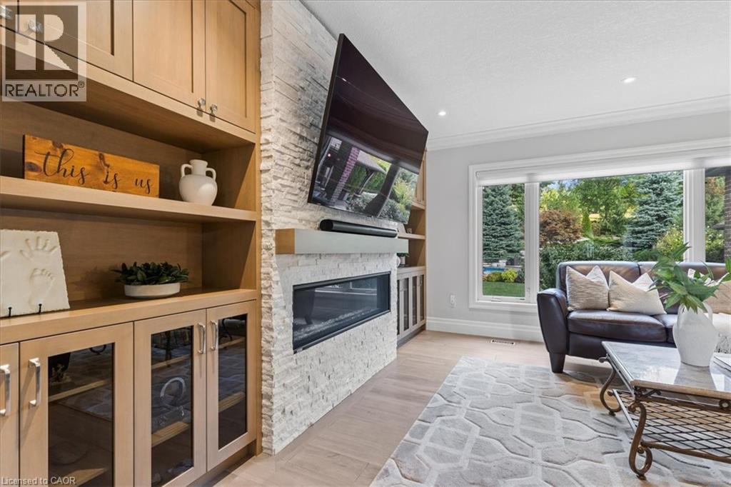 237 River Birch Street, Kitchener, ON - Indoor Photo Showing Living Room With Fireplace