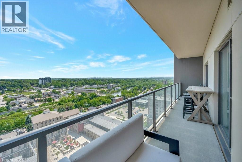 View of balcony - 15 Glebe Street Unit# 1511, Cambridge, ON - Outdoor With Balcony With View With Exterior