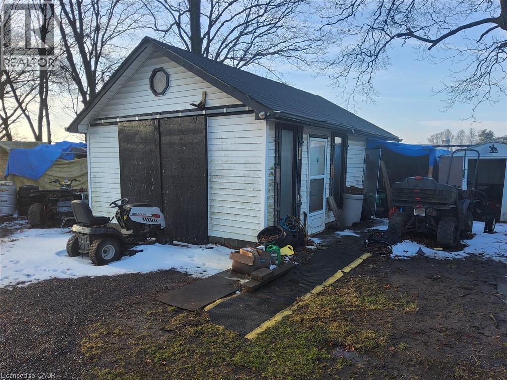 View of snow covered structure - 740 Hillcrest Road, Simcoe, ON - Outdoor