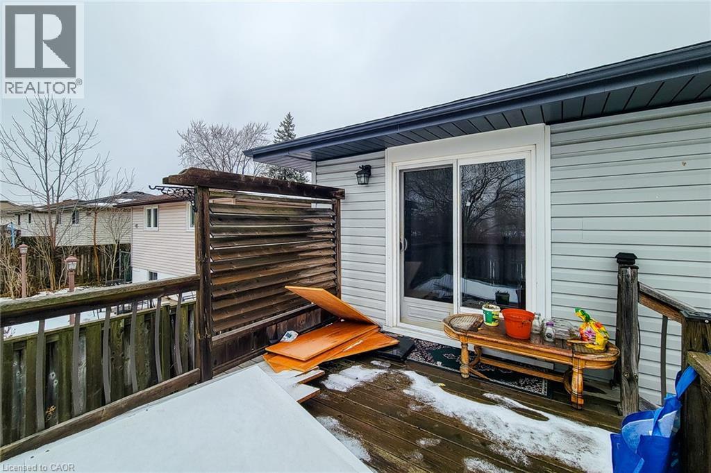 View of wooden deck - 758 Stone Church Road E, Hamilton, ON - Outdoor With Exterior