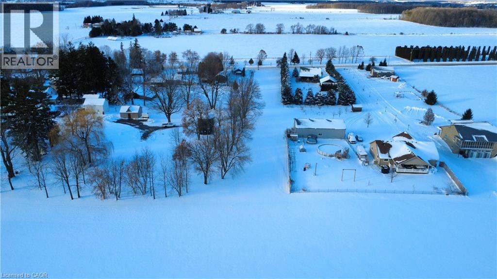 View of snowy aerial view - 923280 Road 92, Lakeside, ON