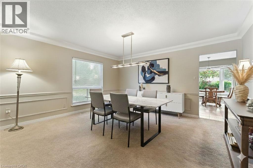 VIRTUALLY STAGED - Dining Room - 3 Atkins Drive, Hamilton, ON - Indoor Photo Showing Dining Room