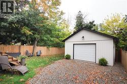 Detached garage with driveway -
