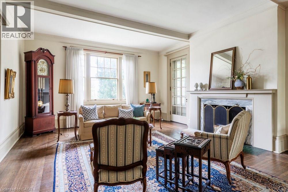 45 Markland Street, Hamilton, ON - Indoor Photo Showing Living Room With Fireplace