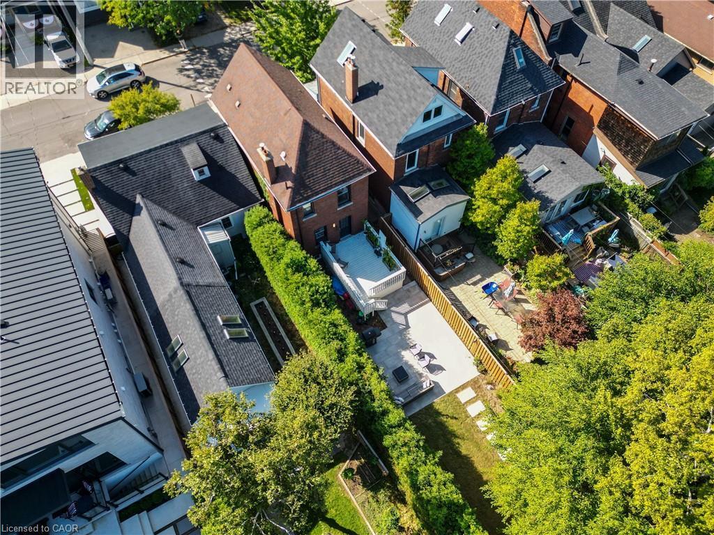 Aerial perspective of suburban area - 58 Chatham Street, Hamilton, ON - Outdoor With View