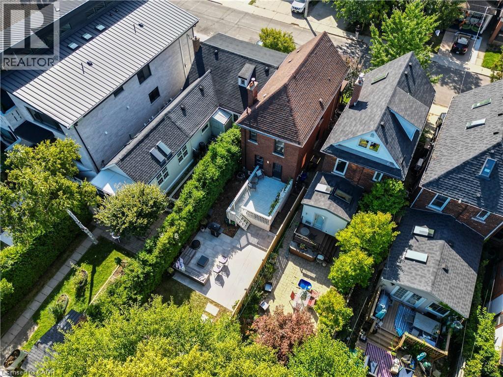 Aerial perspective of suburban area - 58 Chatham Street, Hamilton, ON - Outdoor