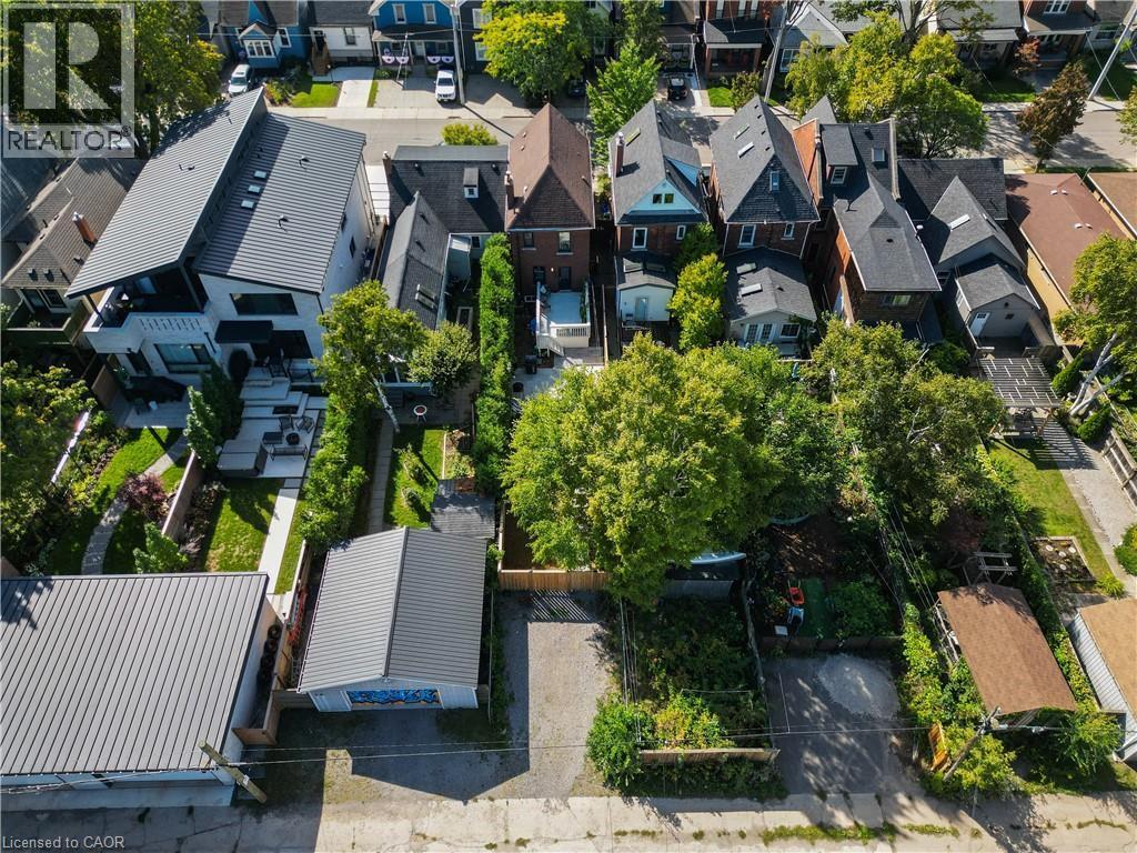 Aerial perspective of suburban area - 58 Chatham Street, Hamilton, ON - Outdoor