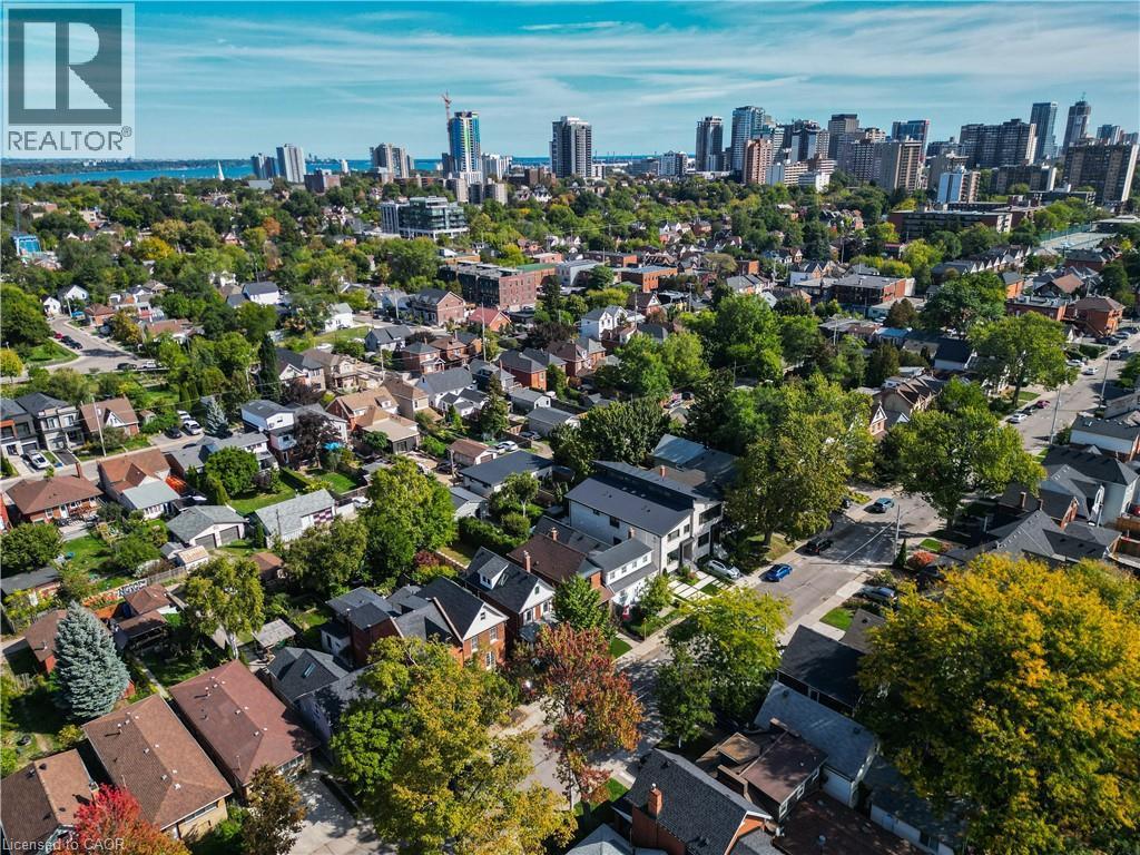View of property location featuring city skyline - 58 Chatham Street, Hamilton, ON - Outdoor With View