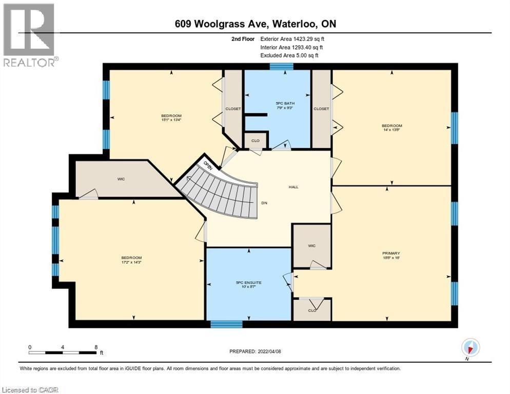 View of 2nd floor plan / room layout - 609 Woolgrass Avenue, Waterloo, ON - Other