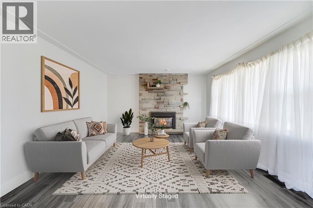 167 Miles Road, Hamilton, ON - Indoor Photo Showing Living Room With Fireplace