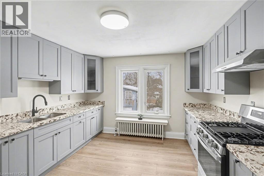 218 Weber Street E, Kitchener, ON - Indoor Photo Showing Kitchen With Double Sink With Upgraded Kitchen