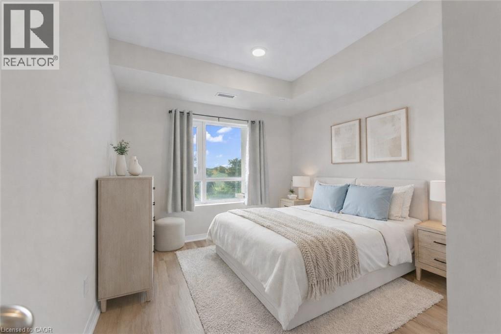 virtually staged - 50 Herrick Avenue Unit# 231, St. Catharines, ON - Indoor Photo Showing Bedroom