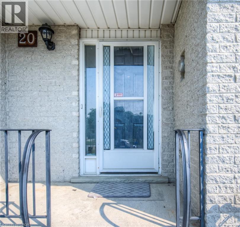 Property entrance featuring a patio area - 20 Bankside Drive, Kitchener, ON - Outdoor
