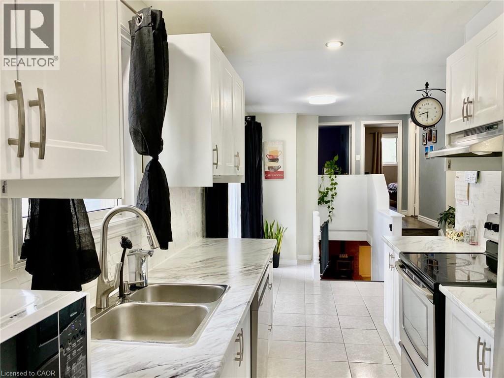 6 Adler Avenue, Hamilton, ON - Indoor Photo Showing Kitchen With Double Sink