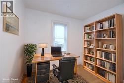 View of office area staged -