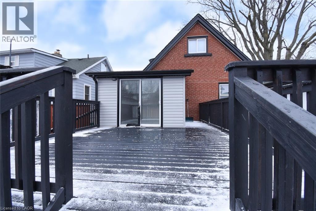 View of wooden deck - 215 Walter Avenue S, Hamilton, ON - Outdoor