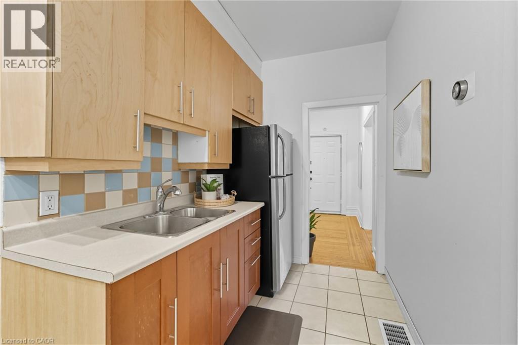 13 Bruce Street, Hamilton, ON - Indoor Photo Showing Kitchen With Double Sink