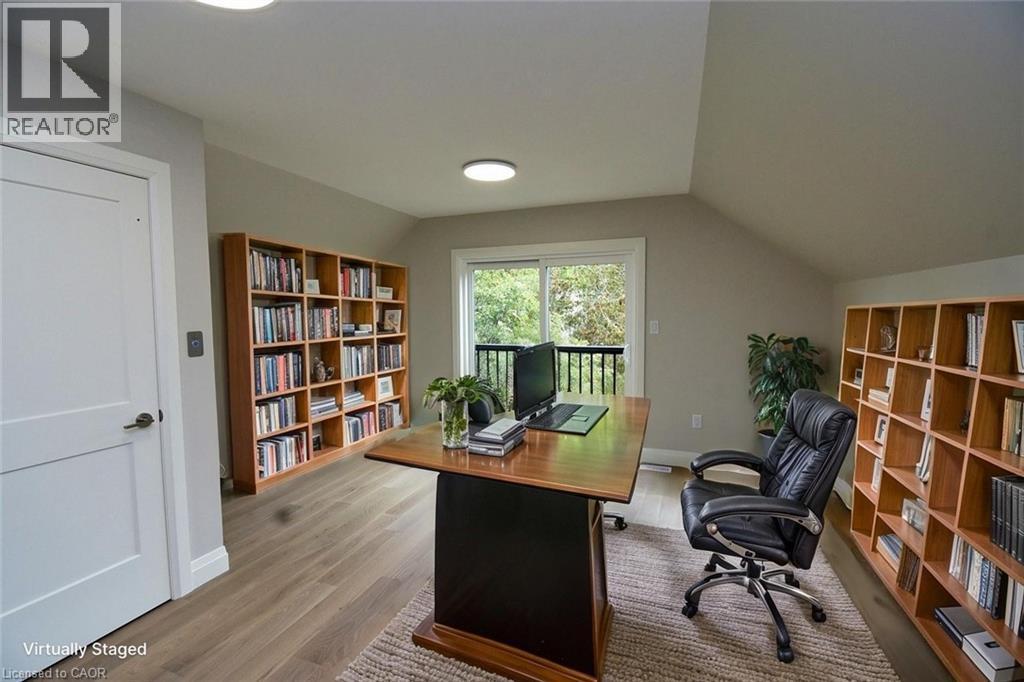 Third Floor Bedroom (Virtually Staged as Office) - 279 Hess Street S, Hamilton, ON - Indoor Photo Showing Office