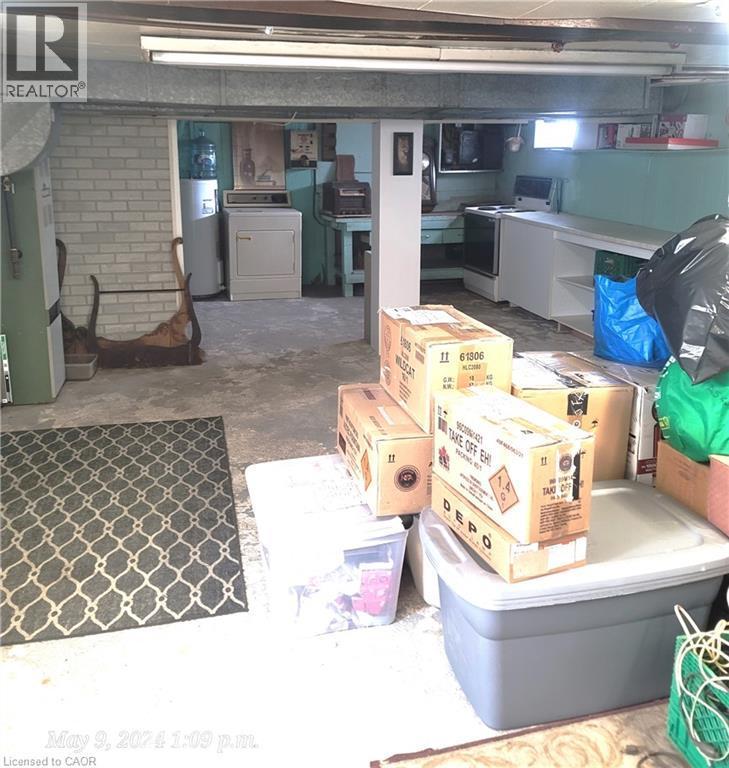 unfinished Basement with full ceiling height for finishing or storage - 46 Bridge Street E, Kitchener, ON - Indoor