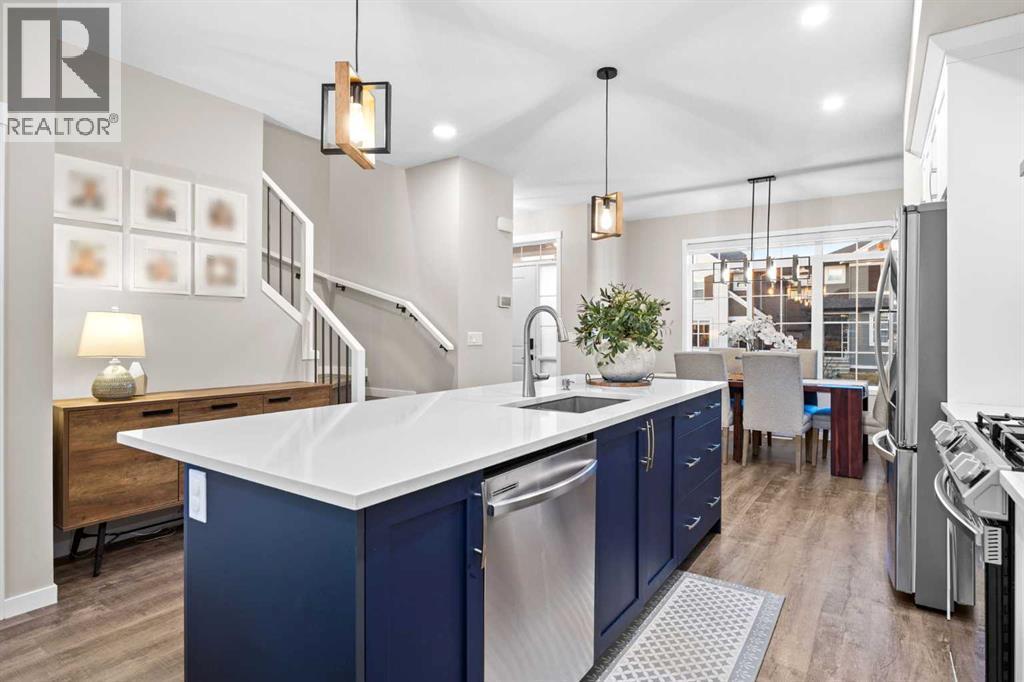 Kitchen - 80 Wolf Gate, Okotoks, AB - Indoor Photo Showing Kitchen With Upgraded Kitchen