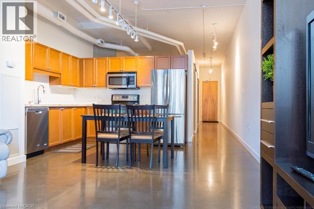 66 Bay Street S Unit# 613, Hamilton, ON - Indoor Photo Showing Kitchen With Stainless Steel Kitchen