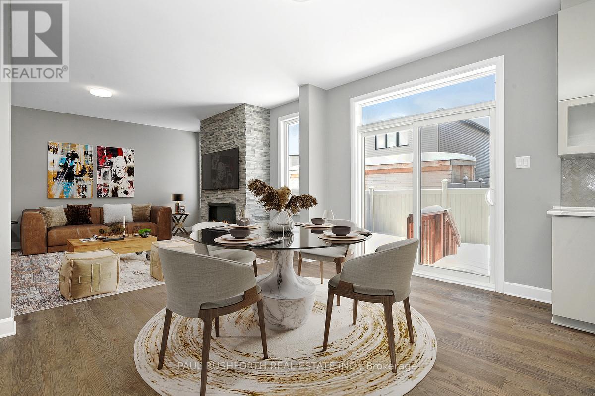 Virtually Staged-Family Room - 147 Aquarium Avenue, Ottawa, ON - Indoor Photo Showing Living Room With Fireplace