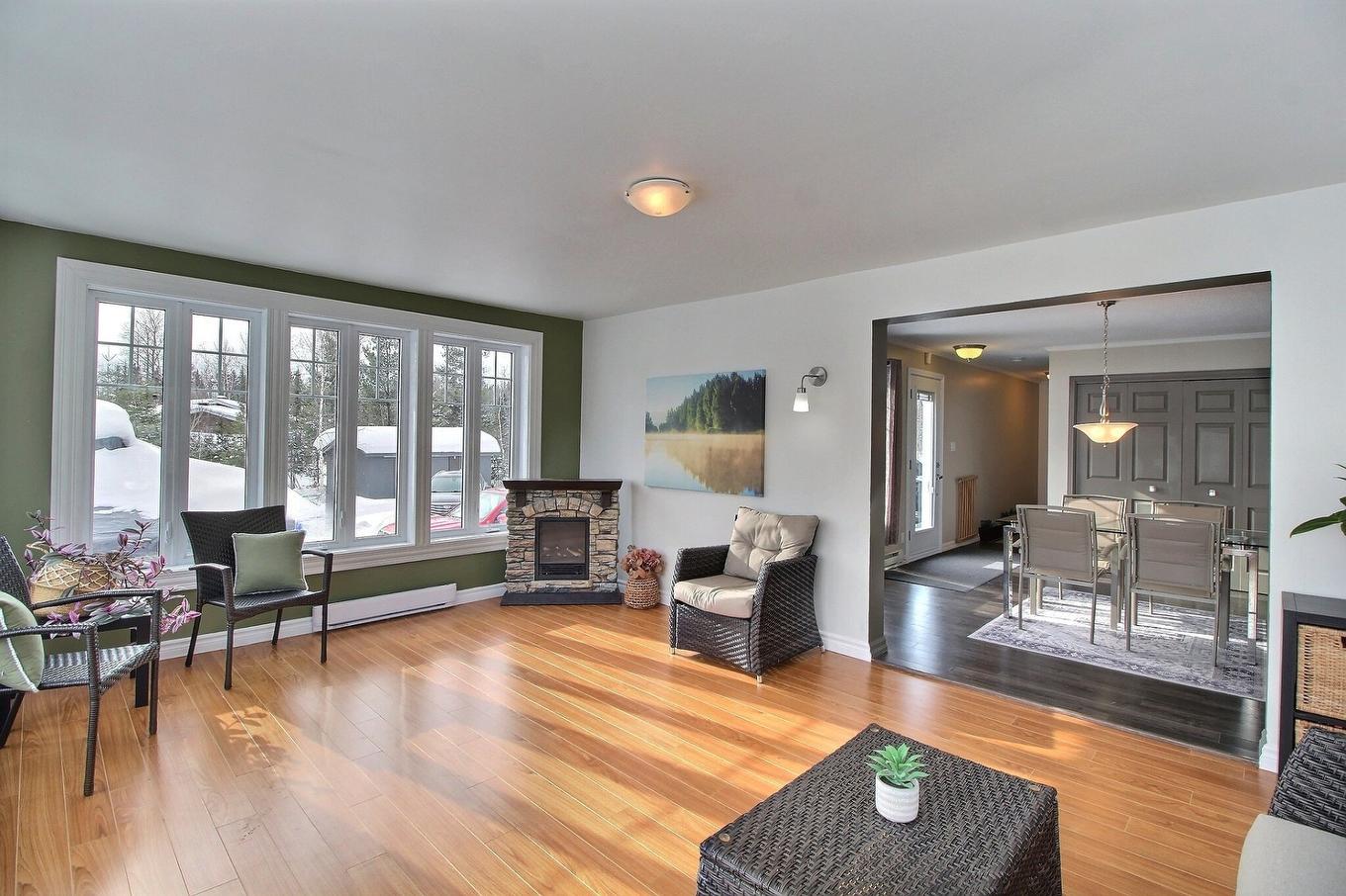 Overall view - 574 Ch. Mercier, Val-D'Or, QC - Indoor Photo Showing Living Room With Fireplace