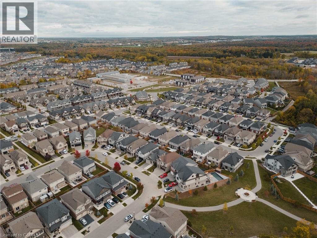 Aerial view of property and surrounding area with nearby suburban area - 346 Moorlands Crescent, Kitchener, ON - Outdoor With View