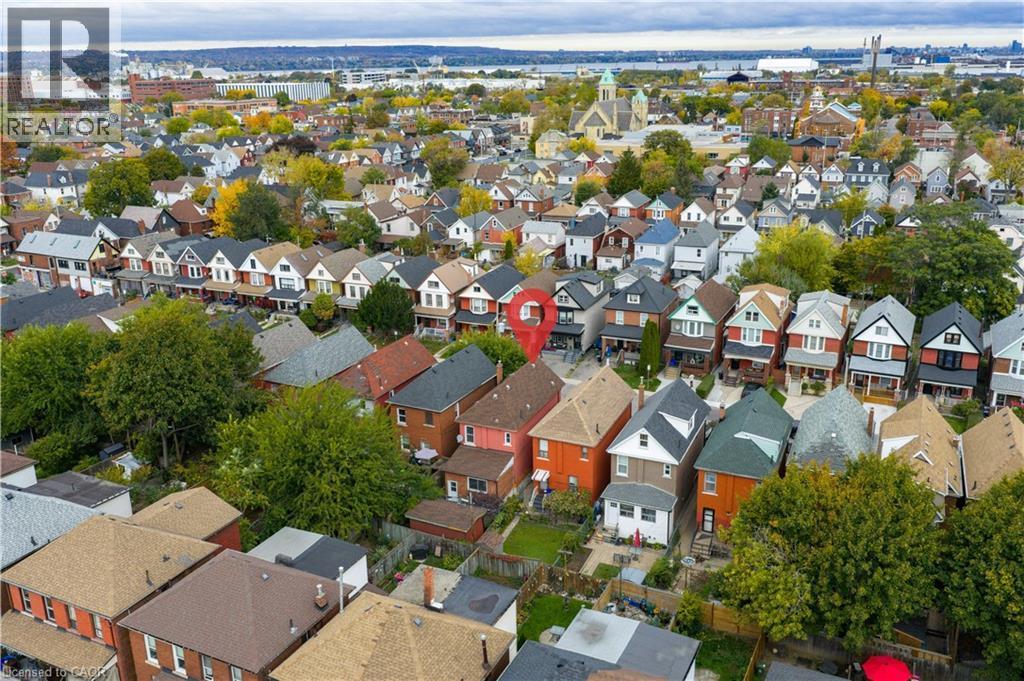 Aerial view of residential area - 24 Somerset Avenue, Hamilton, ON - Outdoor With Body Of Water With View