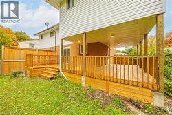 View of wooden deck -