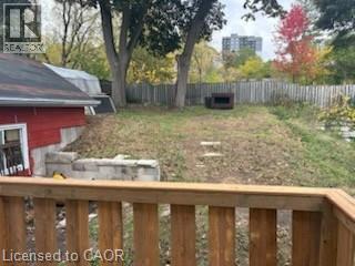 View of fenced backyard - 138 Courtland Avenue E, Kitchener, ON