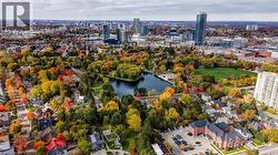 View of urban area with a large body of water -