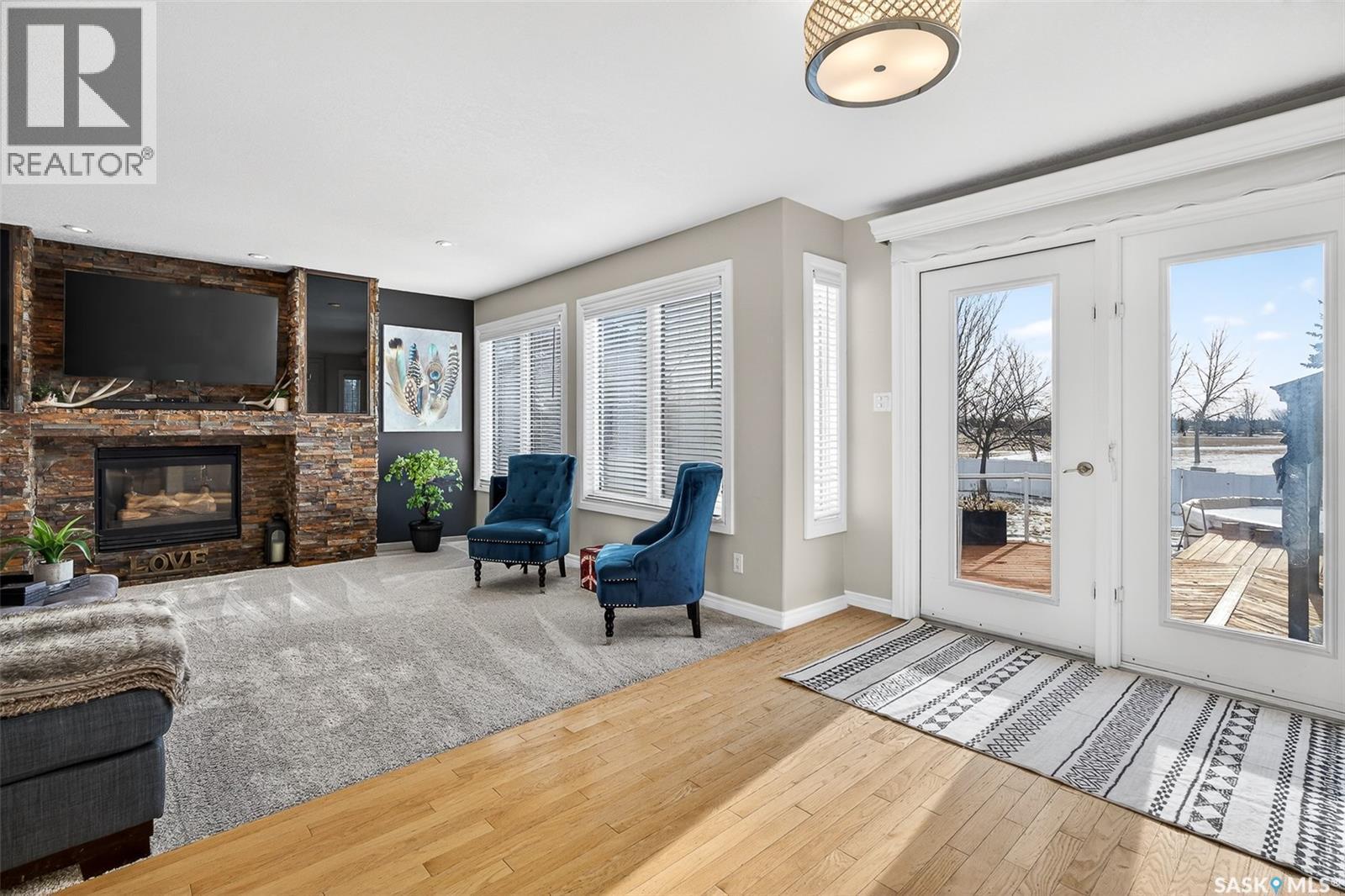 27 Marigold Crescent, Moose Jaw, SK - Indoor Photo Showing Living Room With Fireplace