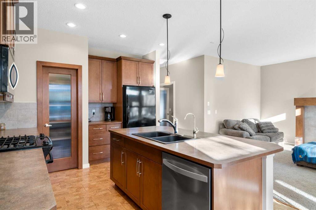 5 Mahogany Square Se, Calgary, AB - Indoor Photo Showing Kitchen With Double Sink