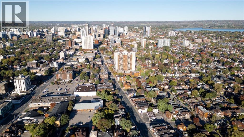 View of property location featuring nearby urban area and a nearby body of water - 547 King Street E, Hamilton, ON