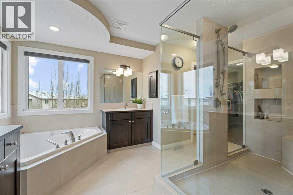 This ensuite...To die for - 199 Cranarch Landing Se, Calgary, AB - Indoor Photo Showing Bathroom